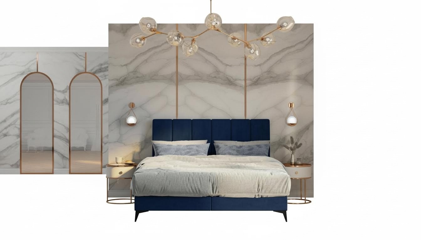 Modernes Bett Schlafzimmer Designer Doppelbett Boxspringbett Polsterbett