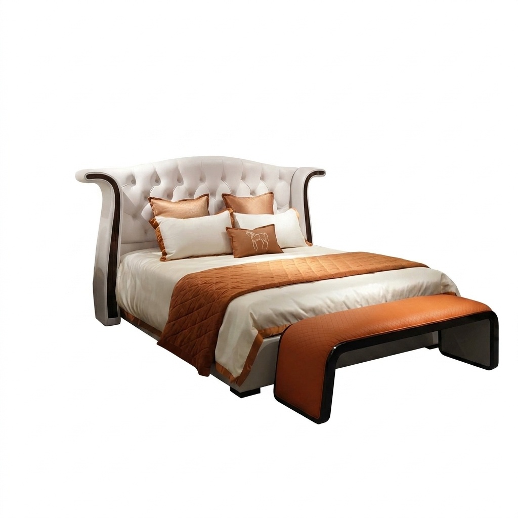 Modernes Design Bett 180x200 Samt Hotel Metall Betten Doppel Ehe Schlaf