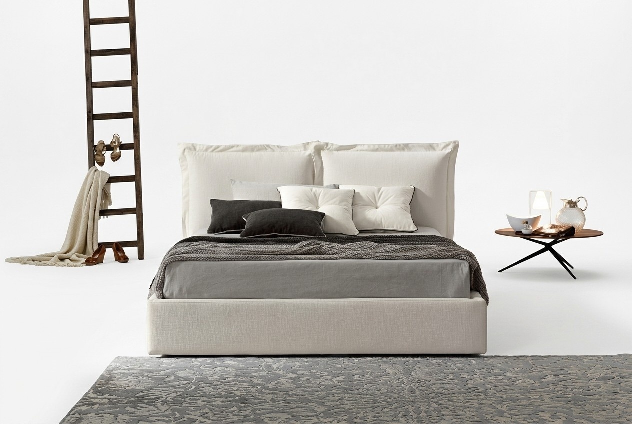 Modernes Design Hotel Bett XXL Betten Luxus Stil Doppel Textil 180x200cm