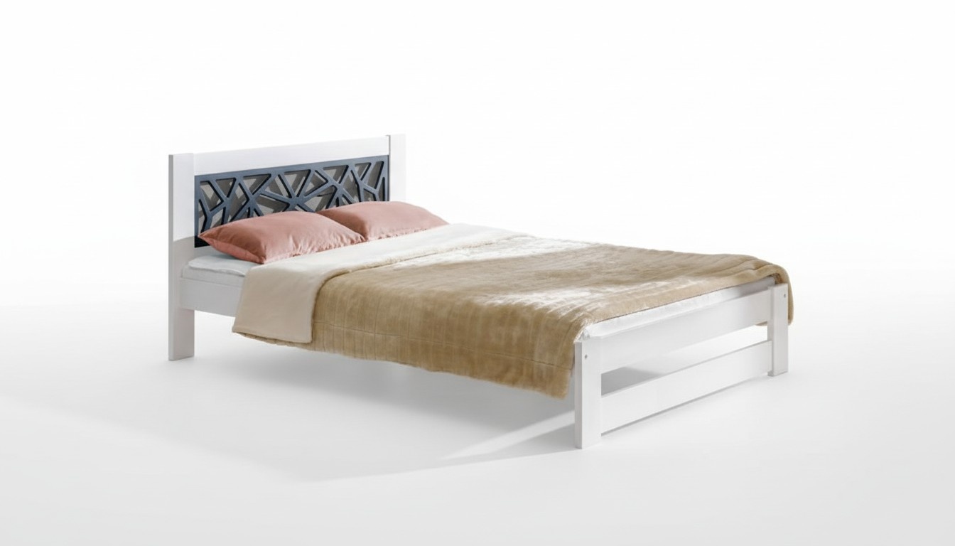 Modernes Designer Holz Bett Edles Polster Möbel Doppel Betten Neu
