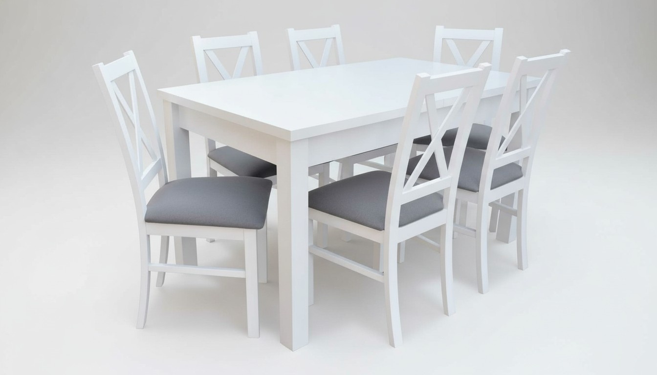 Modernes Esszimmer Möbel luxuriösen Esstisch + 6x Stühle Tisch Neu