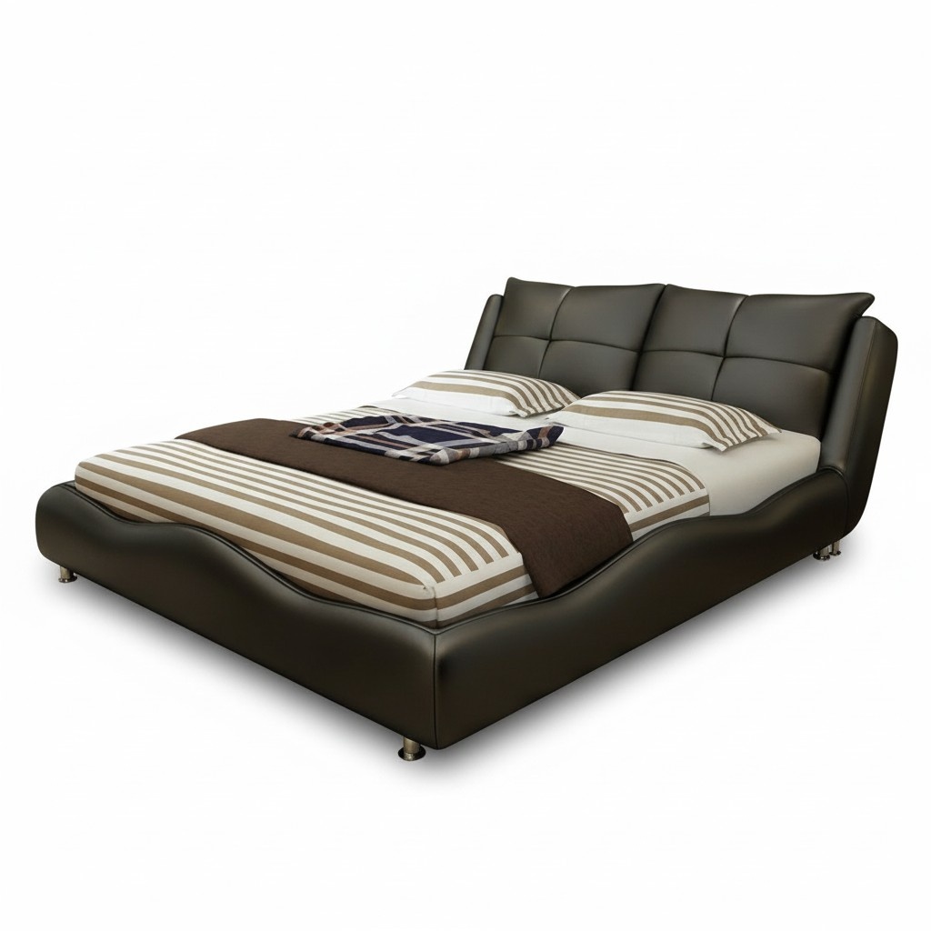 Modernes Hotel Gestell Luxus Schlaf Zimmer Betten Design Leder Bett