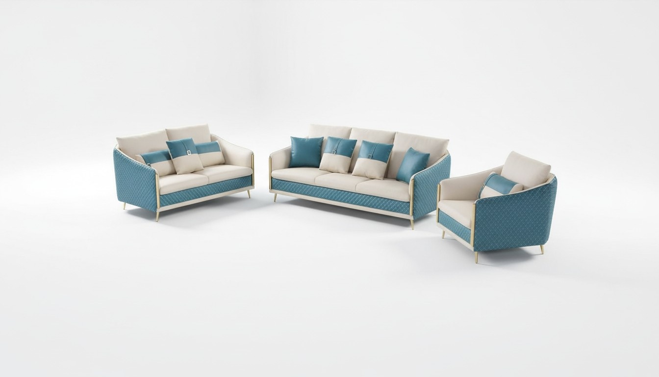 Modernes Sofa Wohnzimmer Sofagarnitur 32 Sitzer Ledersofa Designer Sofa