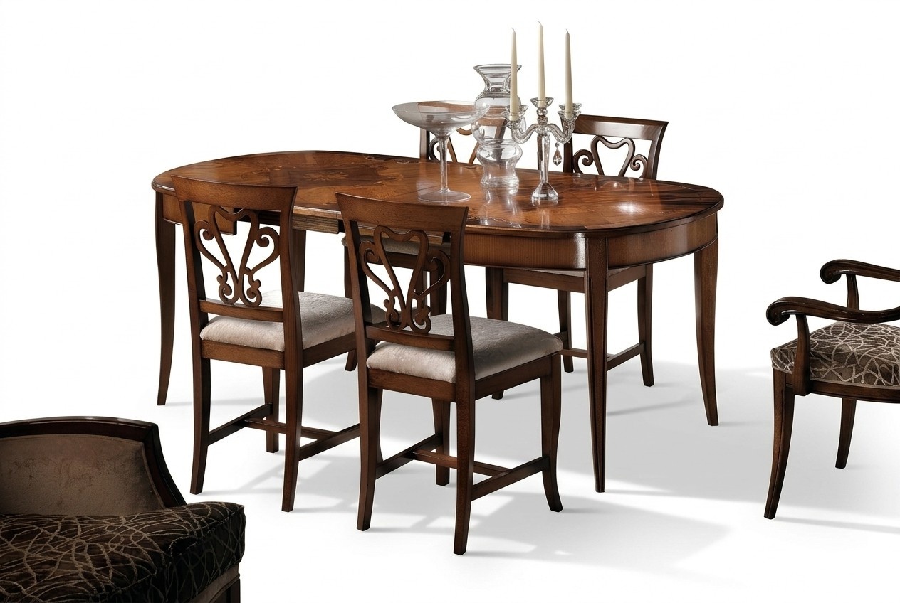 Möbel Möbelgruppe Tisch + 4 Stühle Esszimmertisch-Set 5 Stück