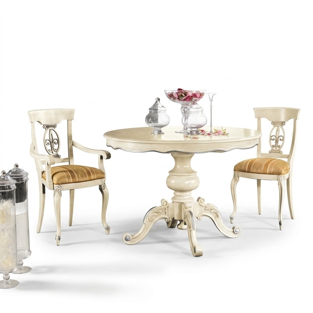 Essgarnitur Tisch 2 Stühle Esstisch Set 3 tlg. Esszimmer klassische Möbel