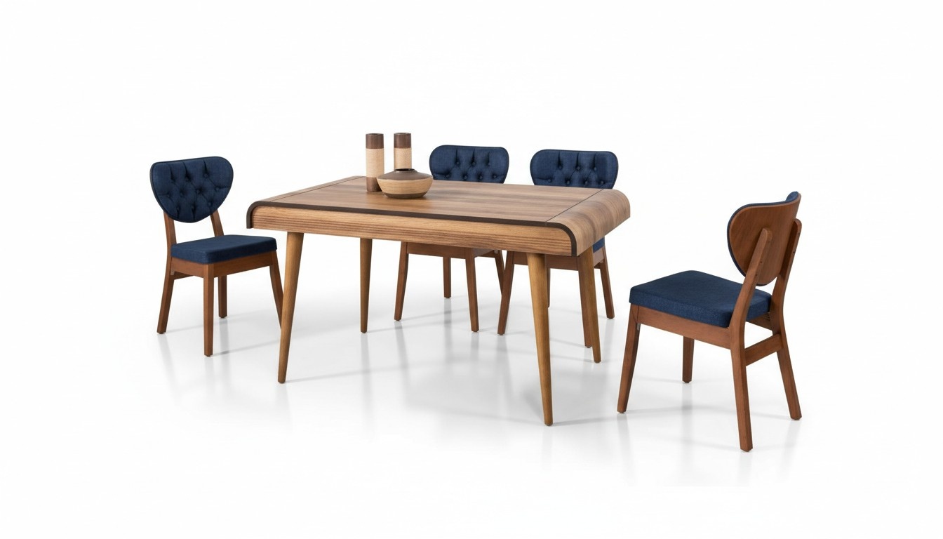 Möbel Esszimmer Set Garnitur Sitz Essgruppe Esstisch Polster 5tlg.