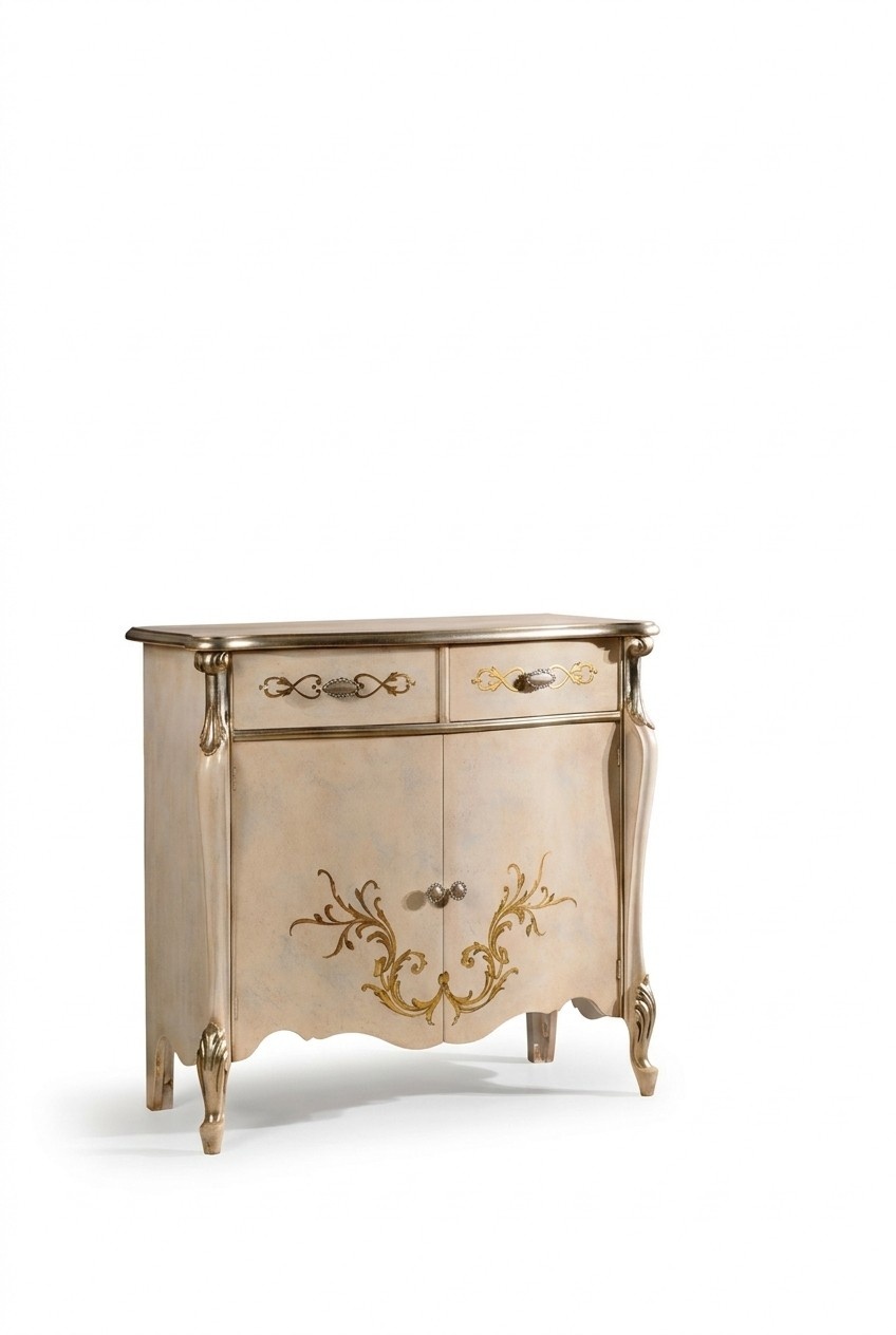 Luxuriöse Möbel Holz Stil Barock Weiß Schrank Kommode Schränke Designer