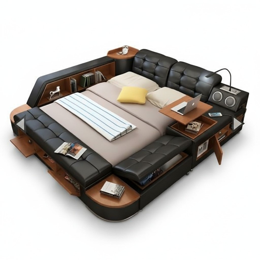 Multifunktion Betten Bett All in One Funktionsbett Sofa Doppelbett Schlafzimmer