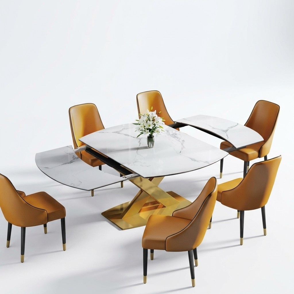 Multifunktion Stil Möbel Esszimmer Gruppe Sitz Polster Tisch Garnitur 7tlg.