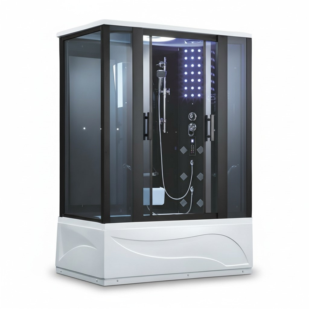 Multifunktionsdusche Massageduschkabine Duschkabine Wellnessdusche 150x90 cm