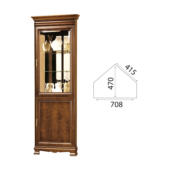 Klassische Vitrine Vitrinenschrank Vitrinen Schrankwand Glasschrank - Model N-WN