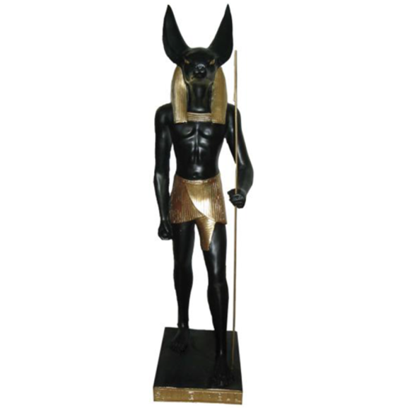 Ägyptische Figur Schakal Anubis aus Kunststoff, Groß god of death