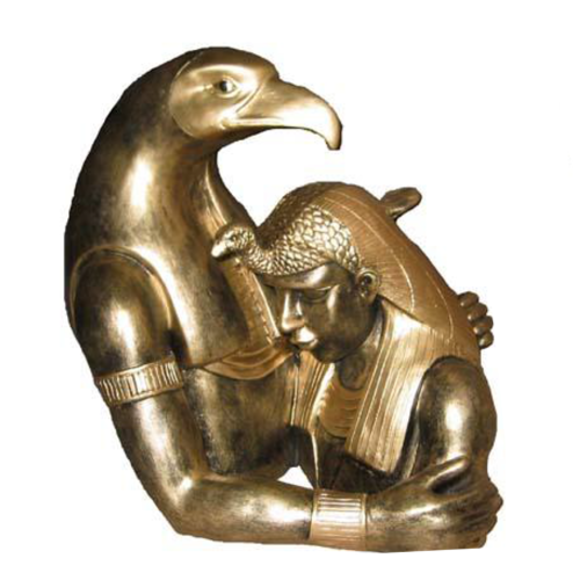 Ägypten Skulptur Ramses II Büste mit Adler Ägyptische Figuren Statuen 35 cm