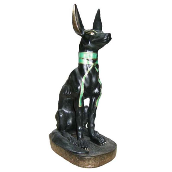 Ägyptische Figur Schakal Anubis aus Kunststoff, Groß god of death
