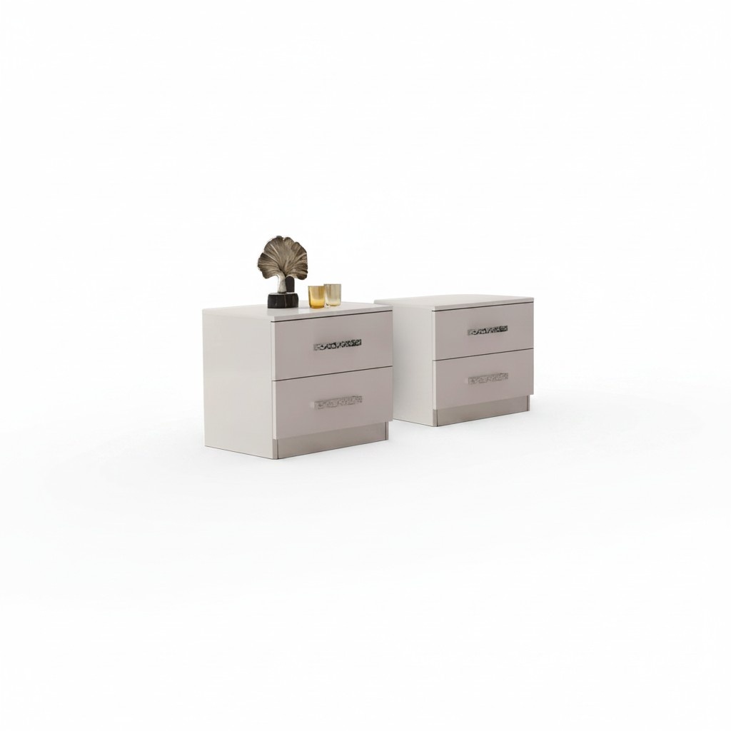 Nachtschrank Nachtkommode Bettkonsole Bettkommode Beistelltisch Nachttisch 2tlg.