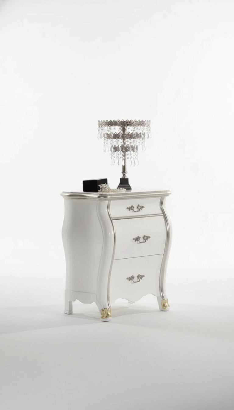 Nachttisch mit 3 Schubladen Holzschrank Design klassisch Neu