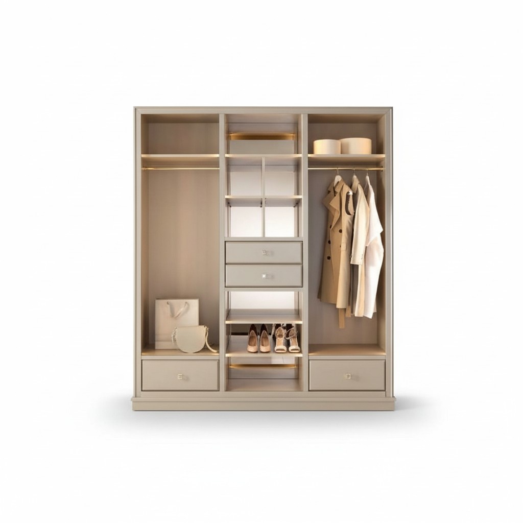 Offener Kleiderschrank Schlafzimmer Schrank Begehbare Möbel Schrank