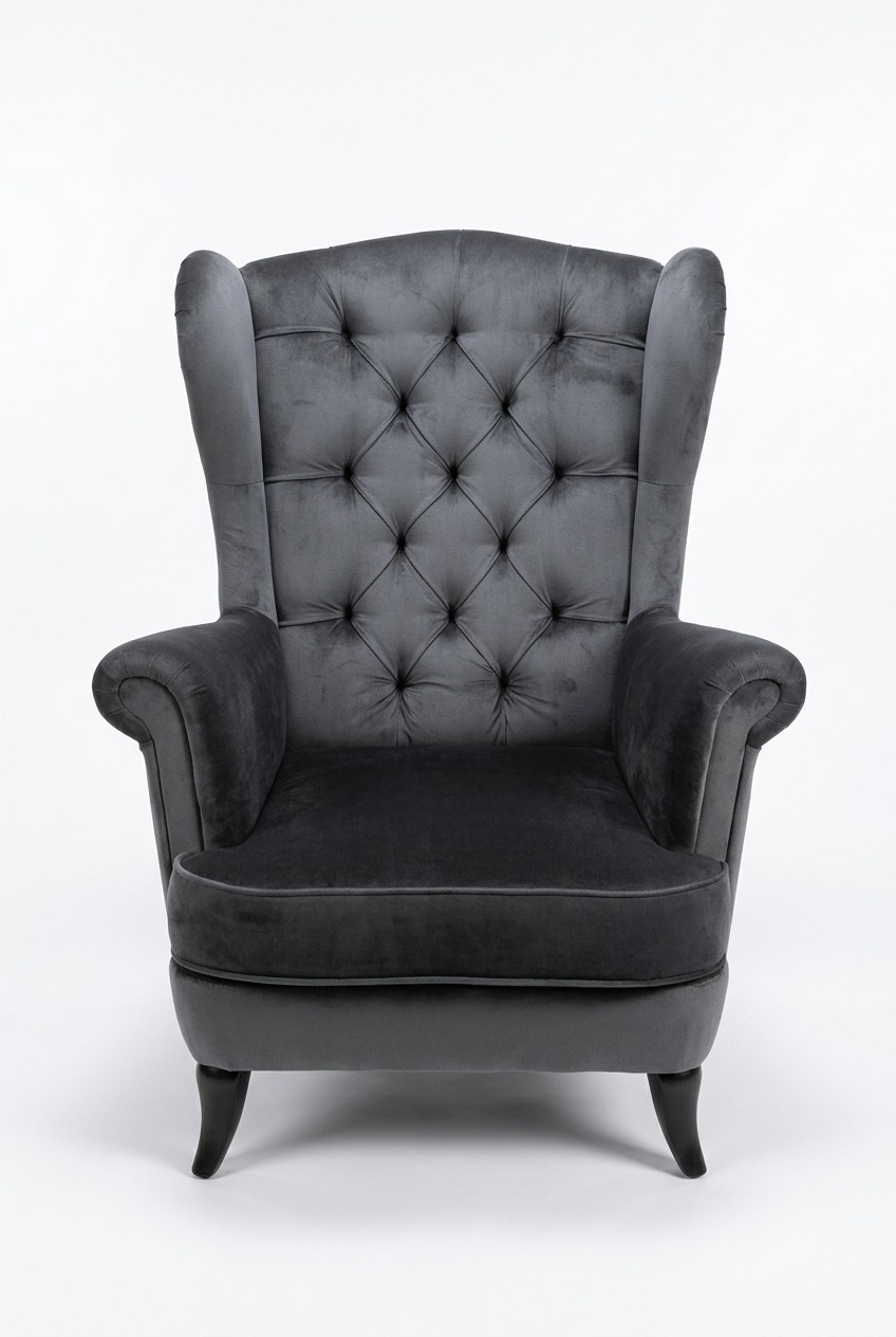 Ohrensessel Chesterfield Lehn Stühle Sessel 1 Sitzer Thron Stuhl Sitz Polster