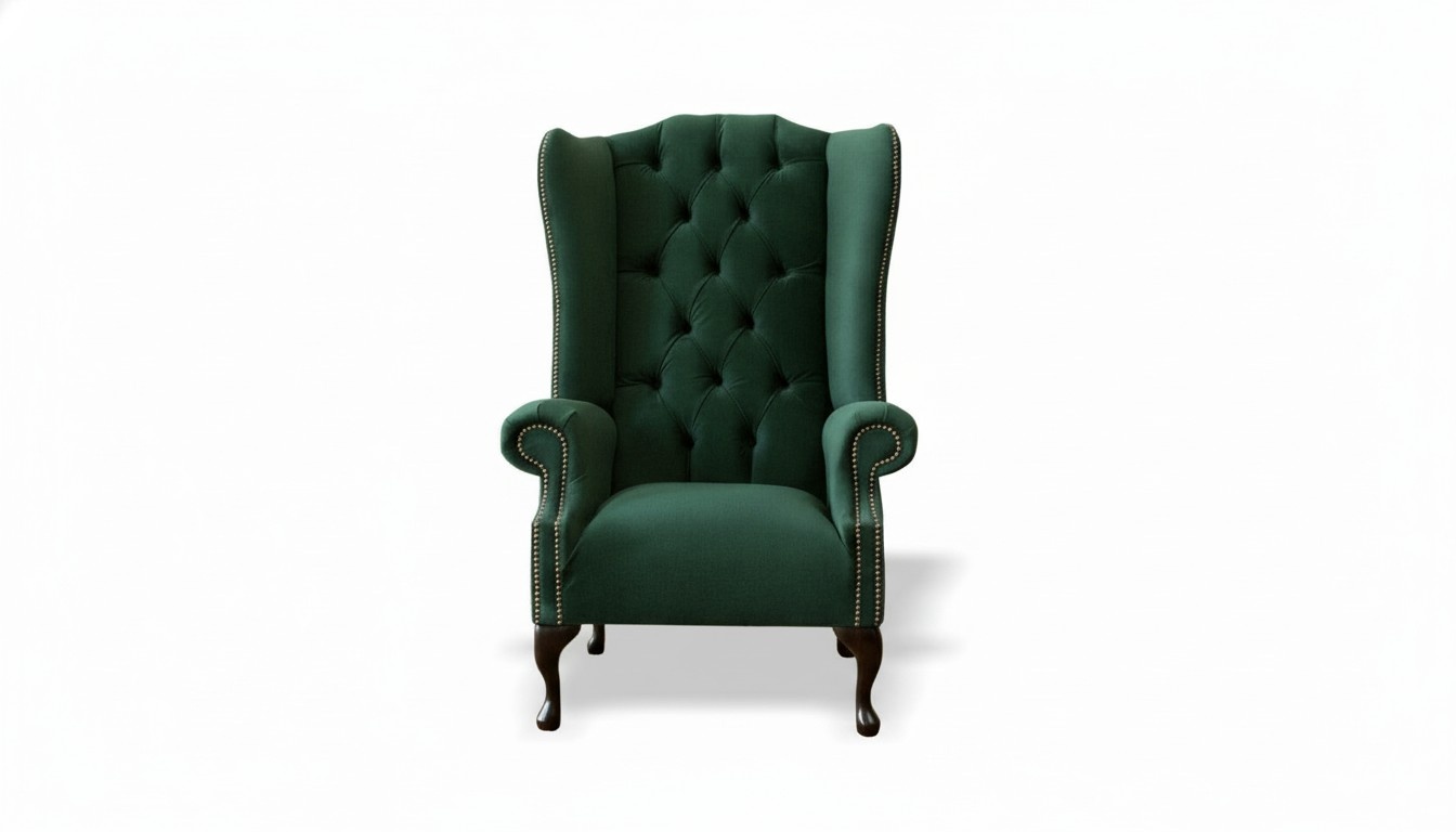 Ohrensessel Sessel Samt Design Polster Sofa Chesterfield Textil Möbel