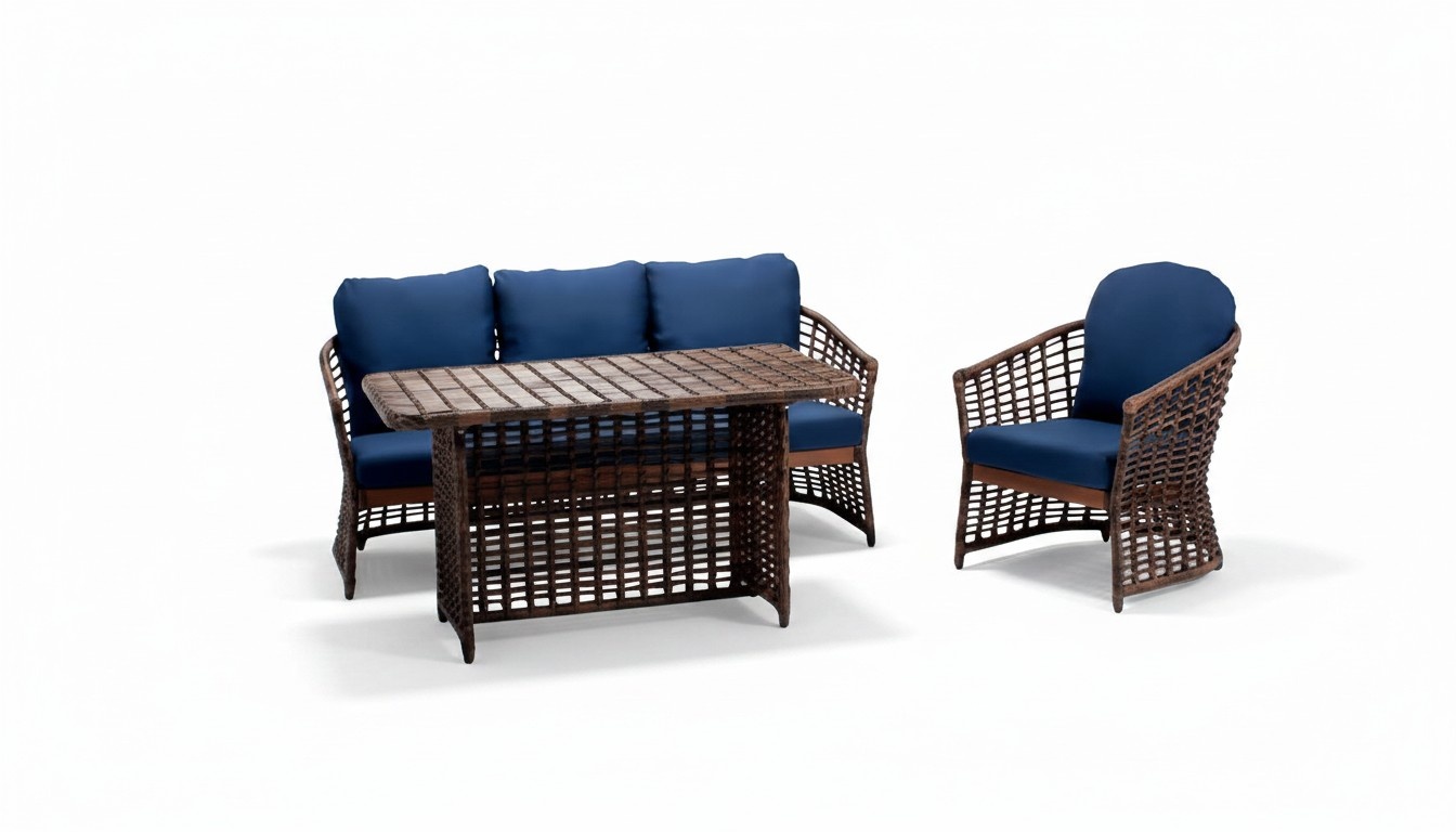 Outdoor Möbel Außenmöbel Sofa Couch Gartenlounge Loungemöbel Terrassen 3tlg