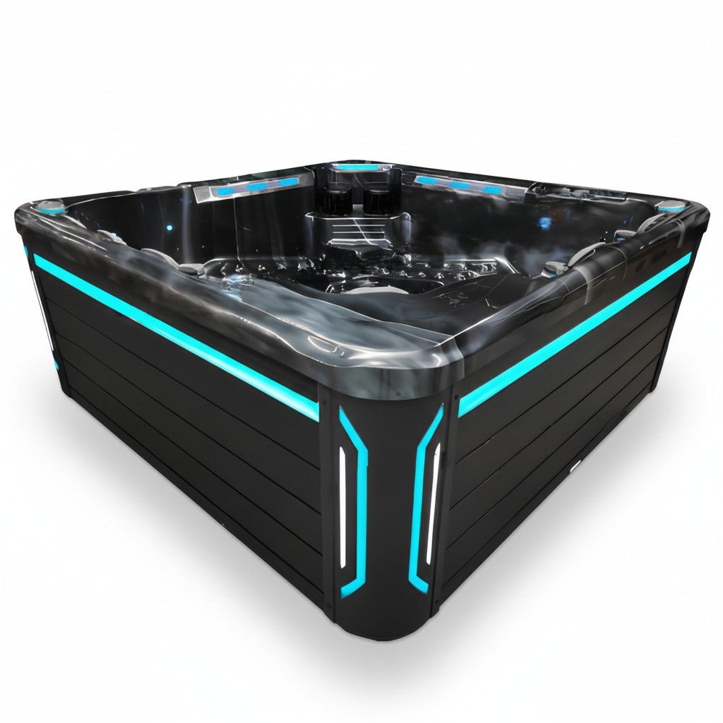 Outdoor-Spa Hot Tub Whirlpool Thermalwanne Whirlwanne Relaxpool 220x220cm