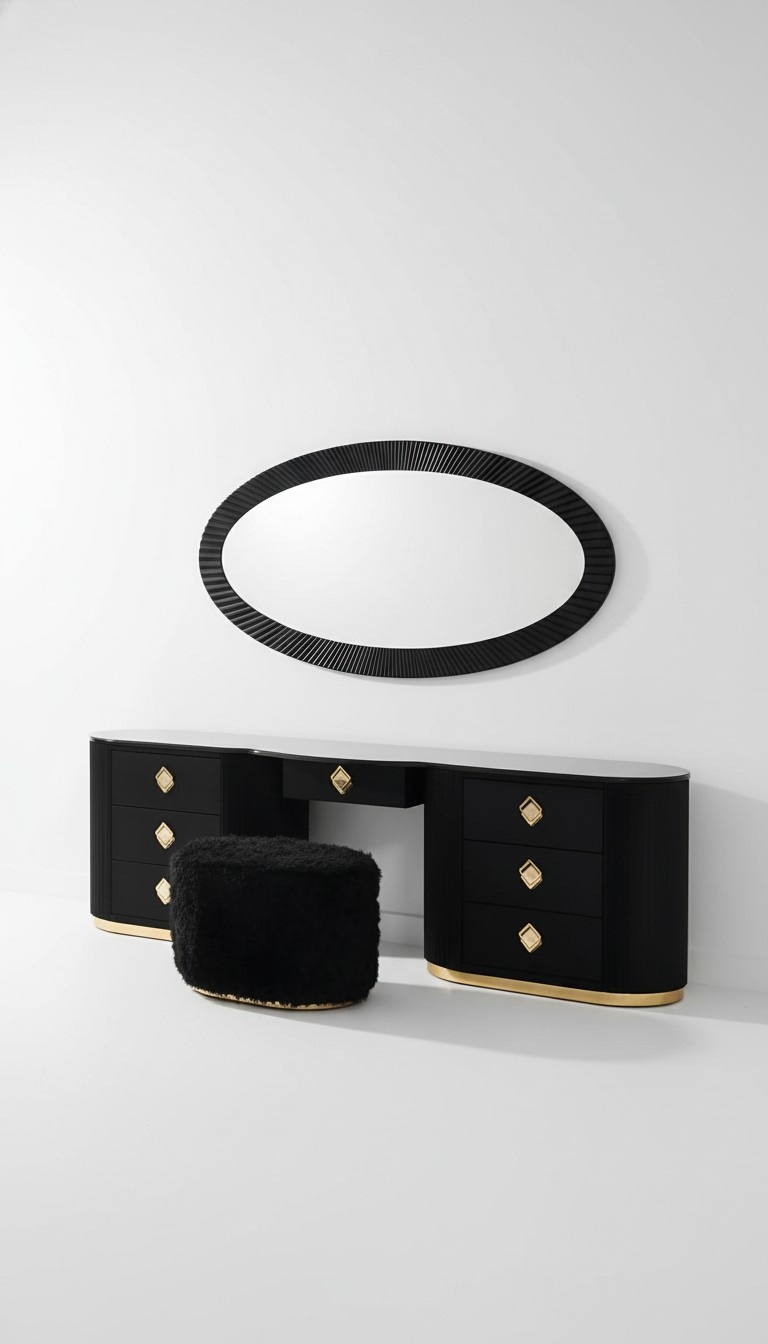 Schminktisch Konsolentisch mit Hocker Schlafzimmer Tische Schminktische