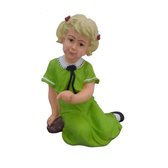 Deko Figur Statue Skulptur 48 cm Figuren Statuen Skulpturen Garten Mädchen