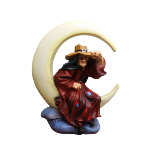 Deko Figur Statue Skulptur 80 cm Figuren Statuen Skulpturen Hexe Mond