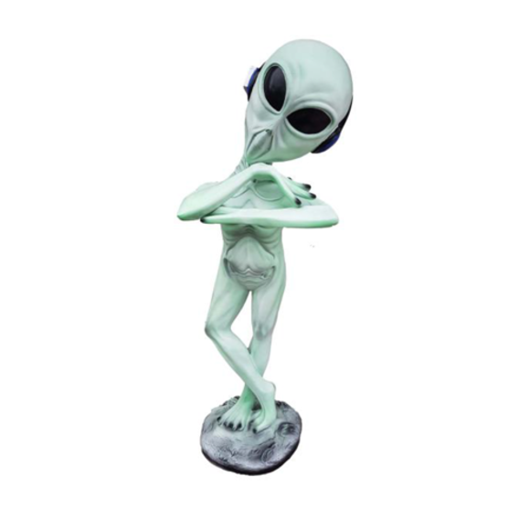 Deko Figur Statue Skulptur 92 cm Figuren Statuen Skulpturen Garten Alien