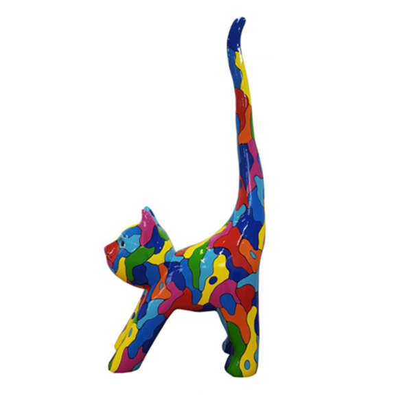 Abstrakte Figur 190cm Katze Statue Deko Skulptur Design Dekoration
