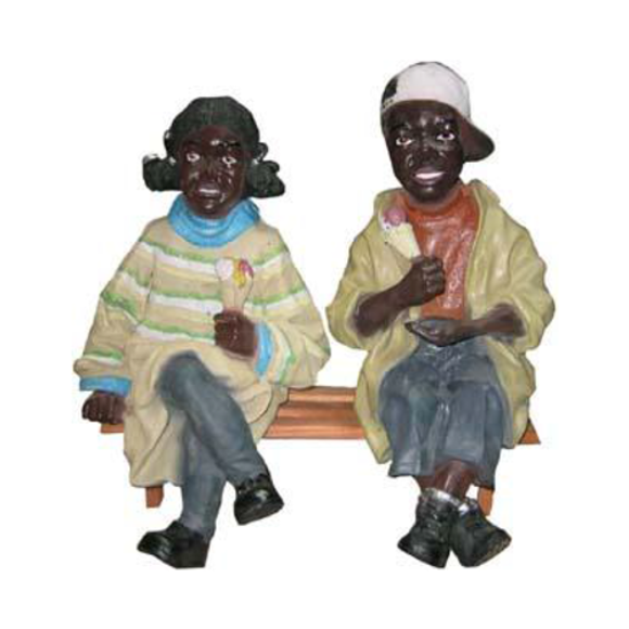 Deko Figur Statue Skulptur 34 cm Figuren Statuen Skulpturen Schwarze