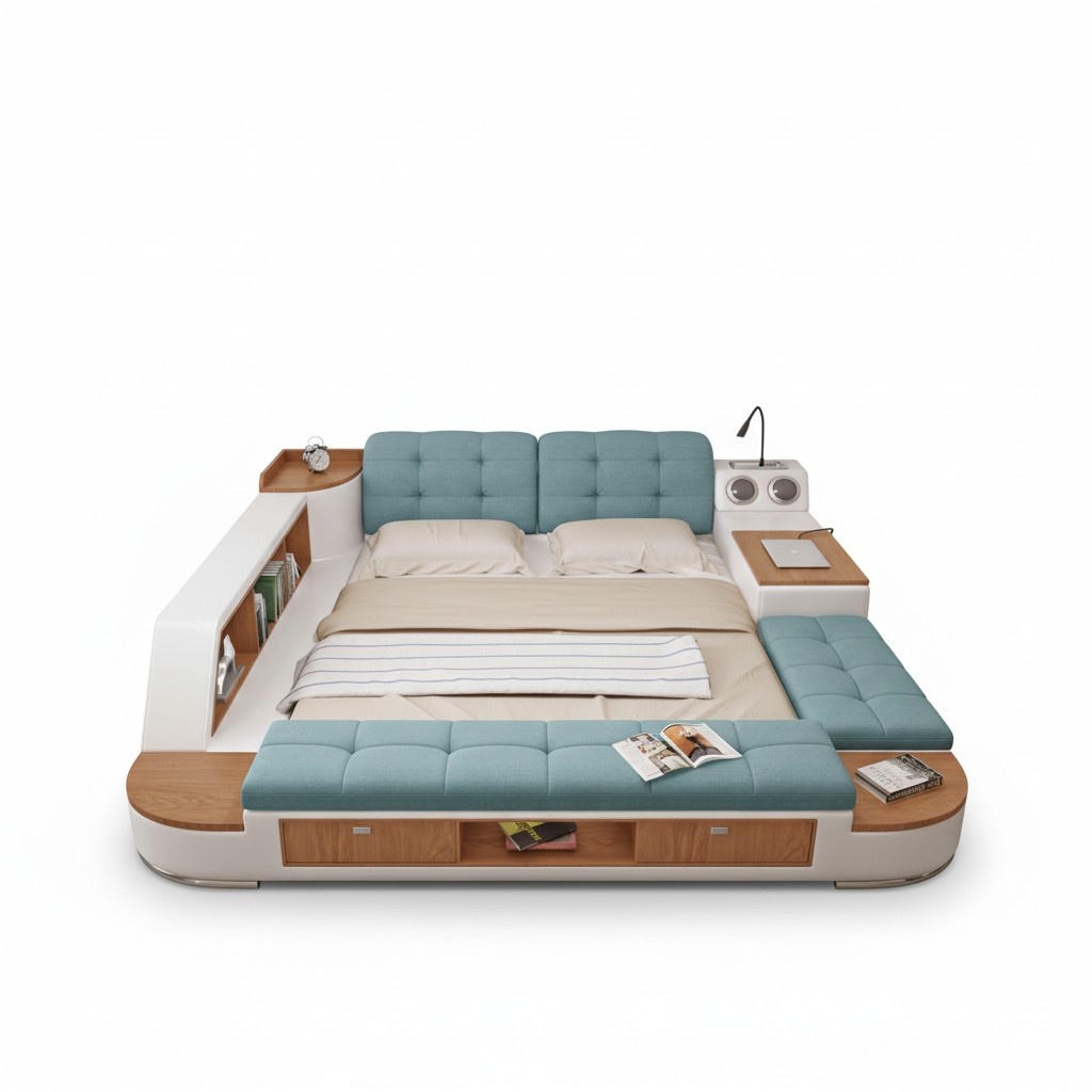 Polster Betten Moderne Hotel Multifunktion Neu Doppel Luxus Design Leder