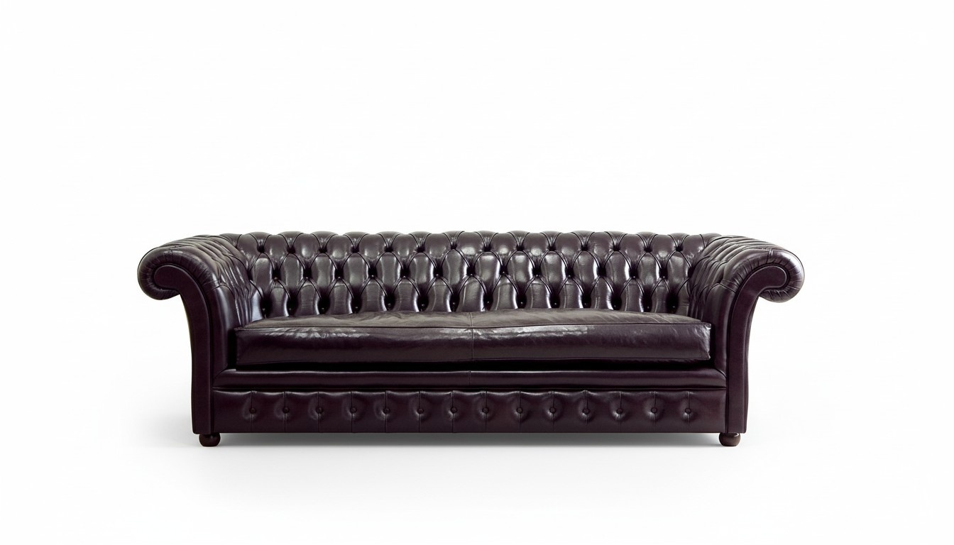 Polster Couch Sofa Klassik Chesterfield Chesterfield 3 Sitzer 100% Leder Sofort