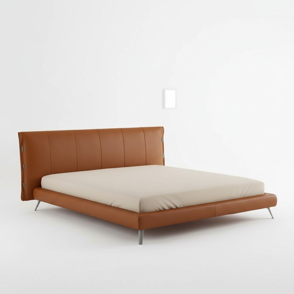 Polster Doppel Betten Metall Design Luxus Bett Schlafzimmer Italienisches