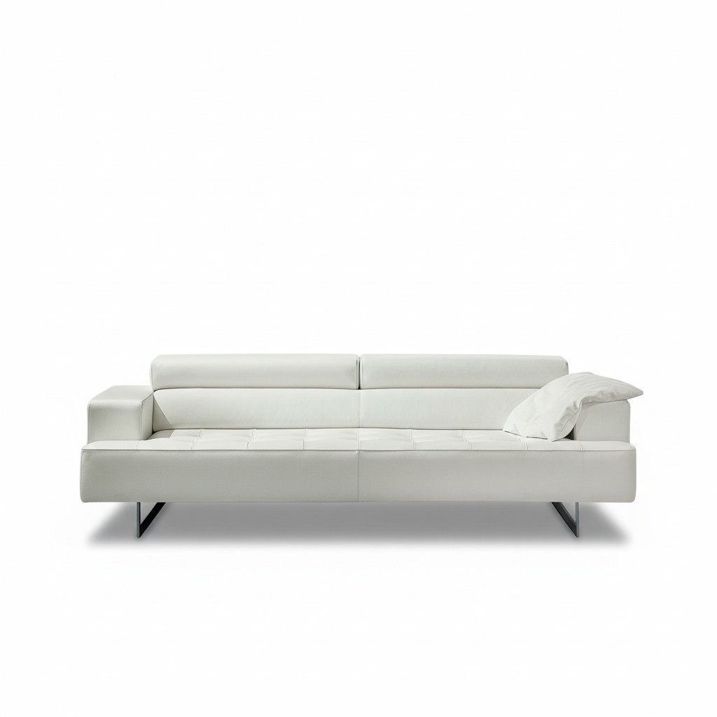 Polster Prianera Möbel Dreisitzer Sofa 3 Sitzer Sofas Luxus Leder Couchen Weiß