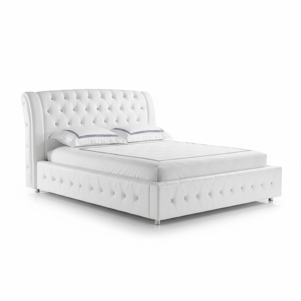 Polsterbett Bett Ehebett Lederbett Designerbett Doppelbett Bettgestell S-9270