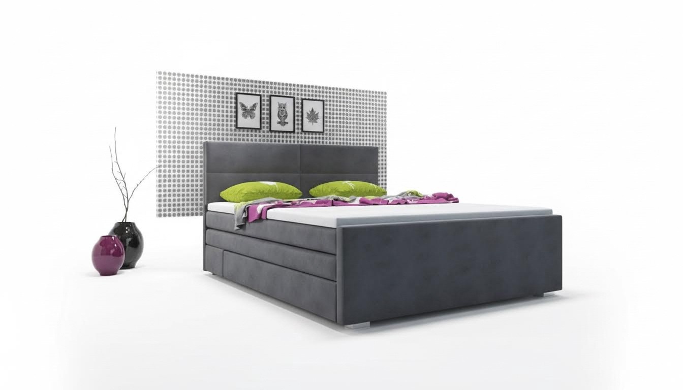 Polsterbett Betten Bett Polster Designer Hotel Doppel Luxus Boxspring Betten Neu