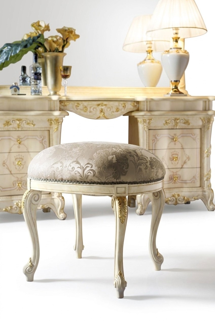 Polsterhocker Sitzhocker Edler designer Neu Möbel Pouf Fußhocker Sitz Hocker Neu