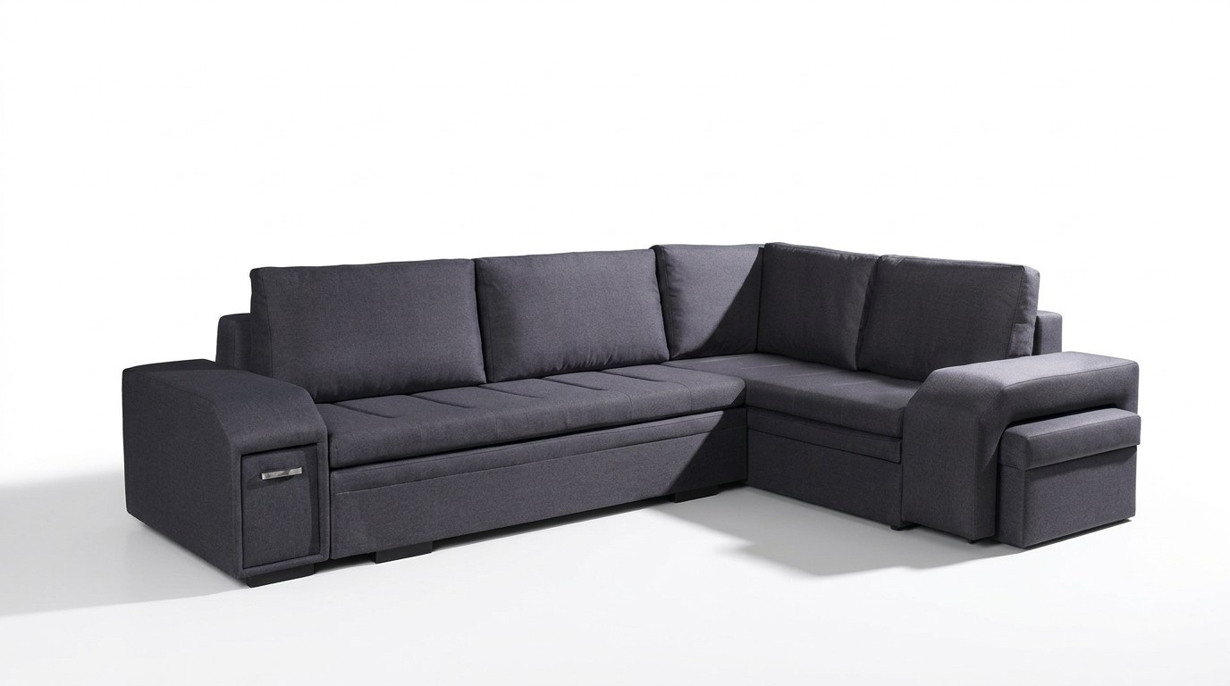 Polstersofa Loungesofa Couch Sitzgruppe Wohnzimmer mit Kissen Sofa