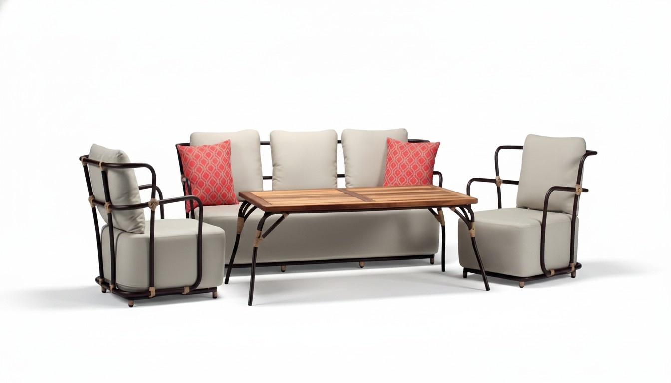 Rattanmöbel Garnitur Gartenlounge Sofagarnitur Loungemöbel Terrassenmöbel 4tlg