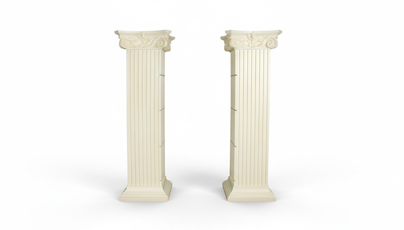 Regal Glas Vitrine Römische Säulen Regale Vitrinen XXL 210cm Säule