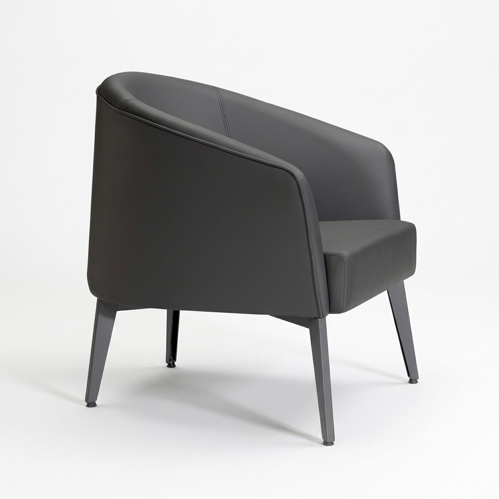 Relaxsessel Sofa Sessel Polstersessel Couch Lounge Büro Hotel Club Grau