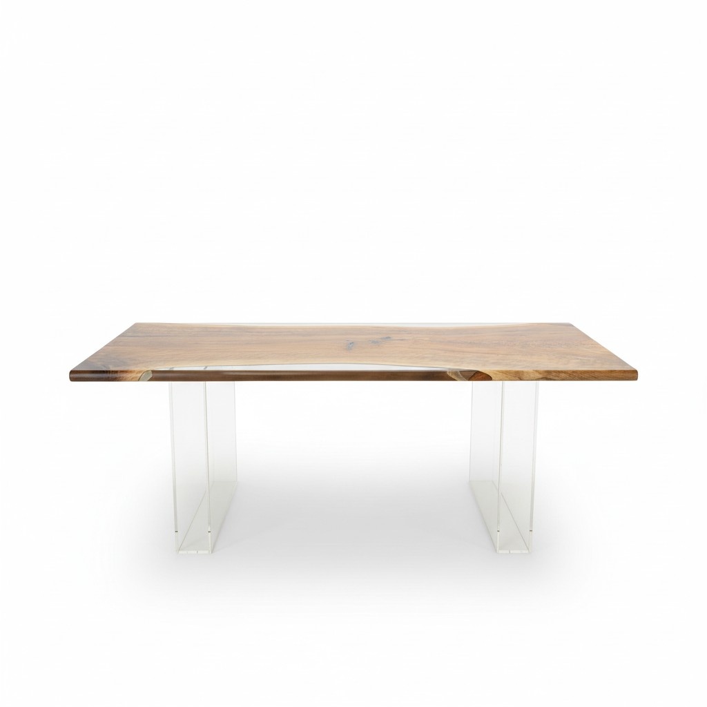 River Tisch Epoxidharz Couchtisch Massiv Tische 120x60 Flusstisch Echtes