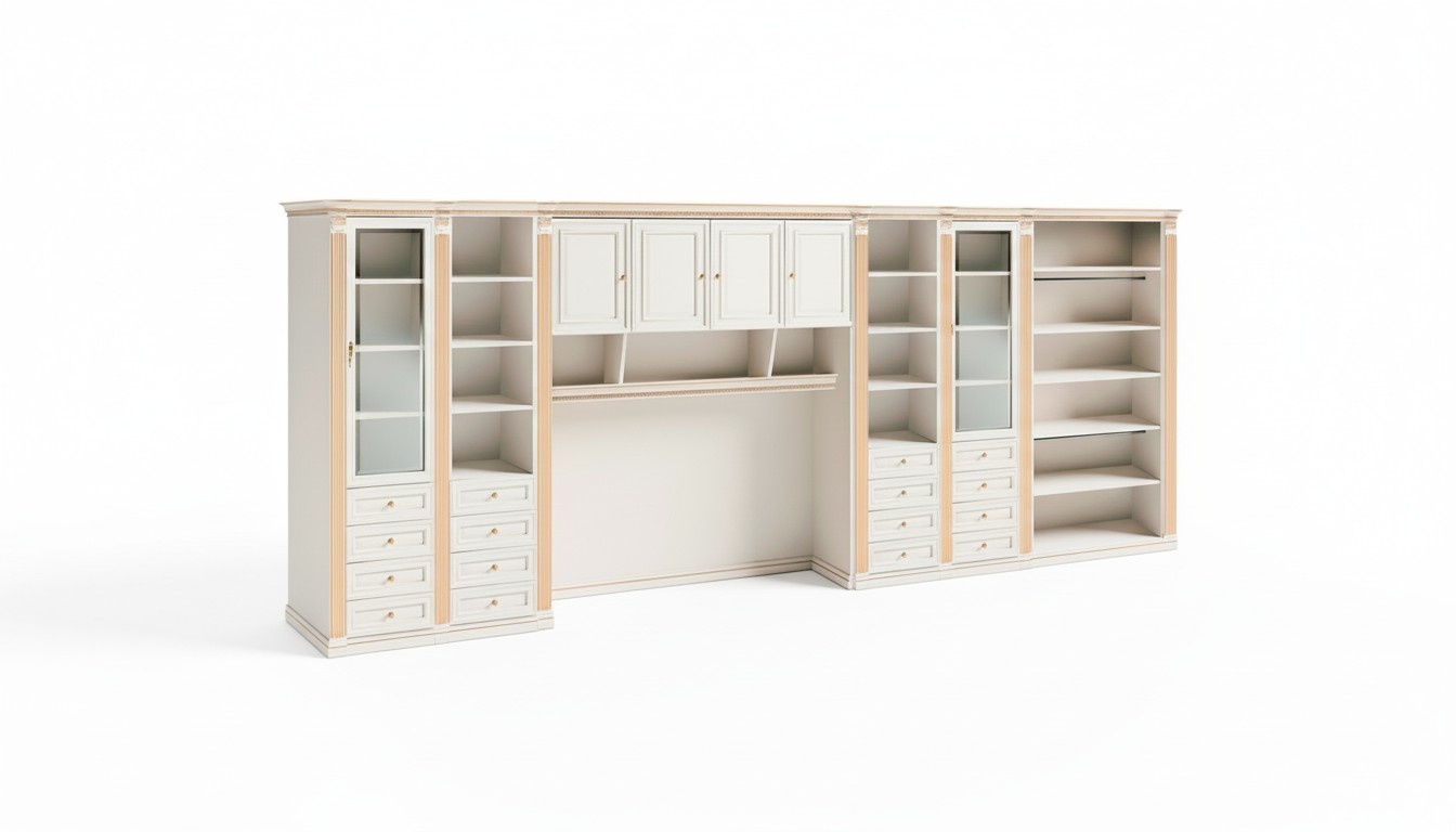 Robuster Weißer Kleiderschrank Schlafzimmer Möbel Designer Holz Schrank