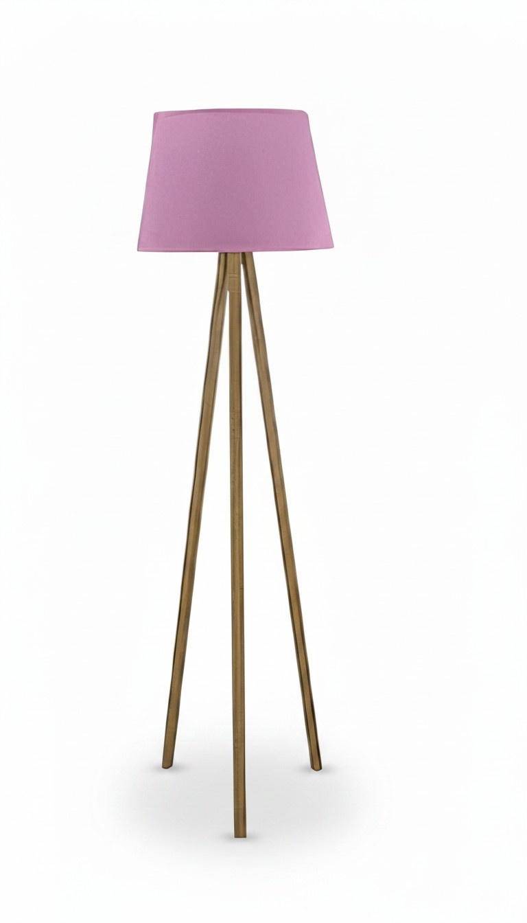 Rosa Holz Stehlampe modern eleganter Dekorationsartikel