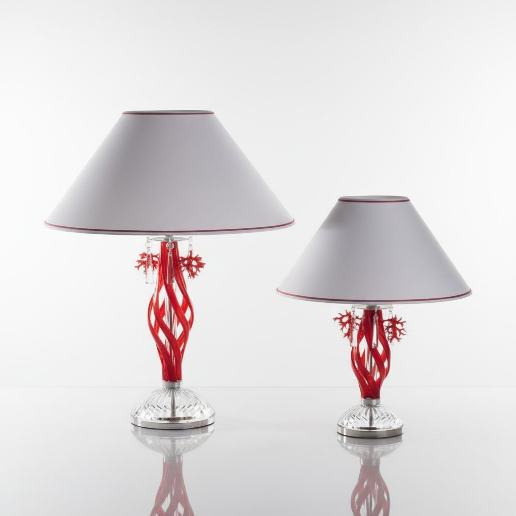 Rote Tischleuchten Stand Leuchte Tisch Lampe Leuchten Lampen Kristall