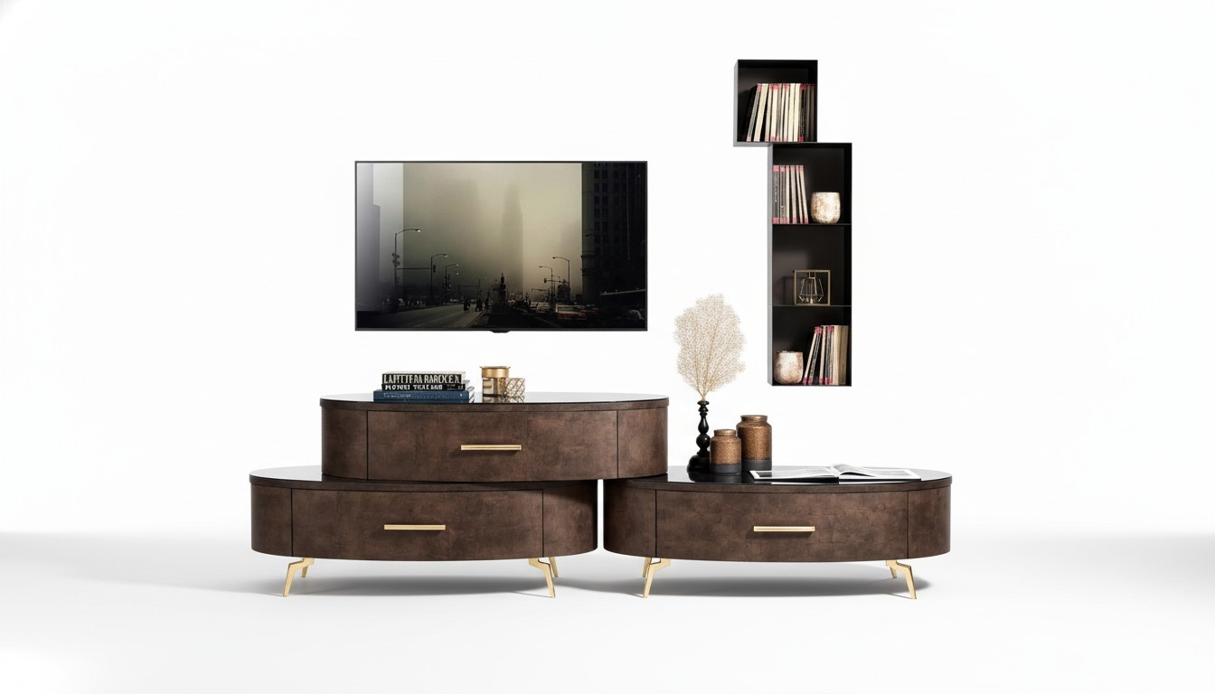 rtv tv Schrank Tisch Wohnzimmer Kommode Lowboard Sideboard Holz Modern Möbel