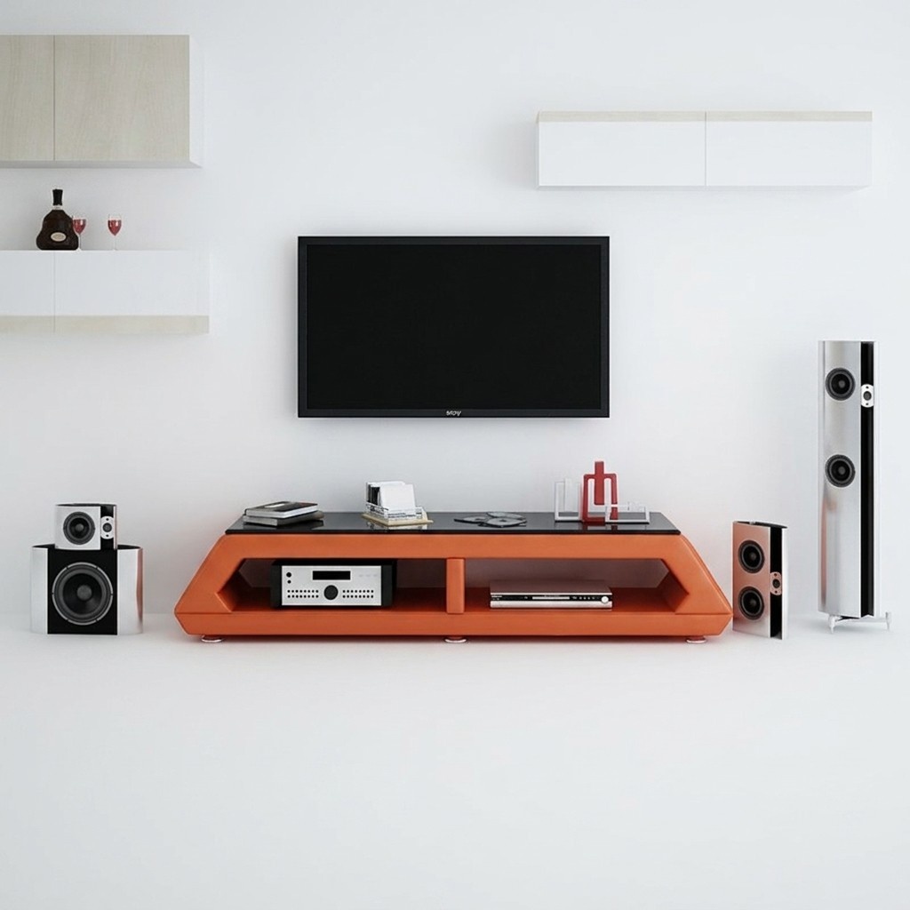 RTV TV Sideboard Leder Glas Tisch Fernseh Schrank Tisch Lowboard Mo.B