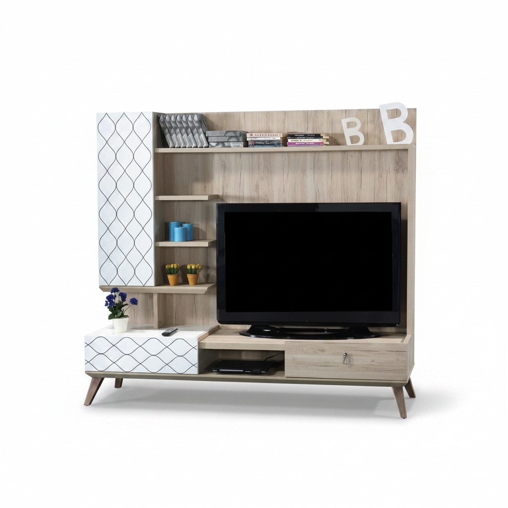 rtv Wohnwand tv Wand Vitrine Fernseher Regal Wohnwände Schrank Wohnzimmer