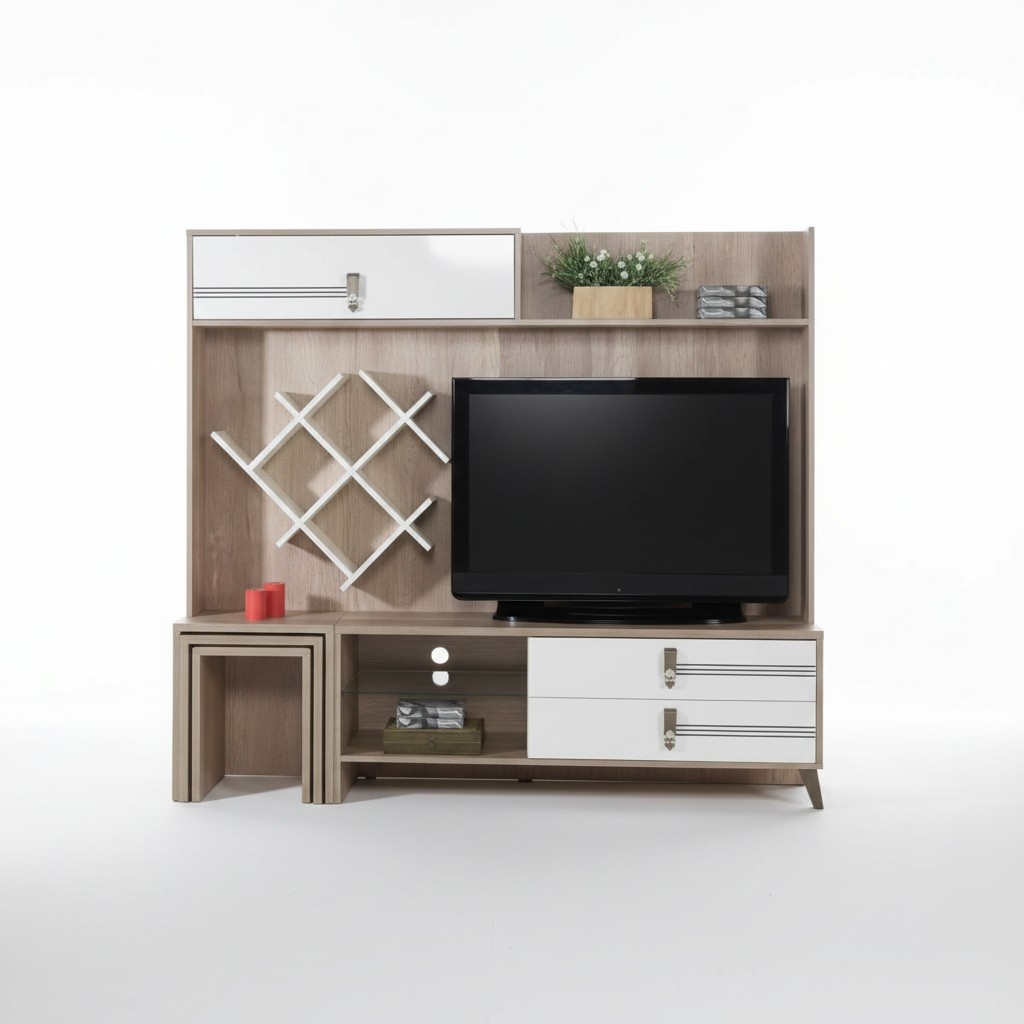 rtv Wohnwand tv Wand Regal Wohnwände Vitrine Schrank Wohnzimmer Fernseher